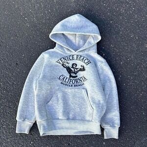 Vintage Venice Beach California Muscle Beach Gold's Gym Hoodie 80's 90's